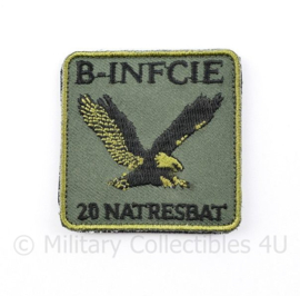 KL Nederlandse leger B INFCIE 20 NATRESBAT 20 Natresbataljon borstembleem - met klittenband - 5 x 5 cm - origineel