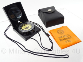 DDR kompas set met zwarte hoes - marschkompass F73 - origineel