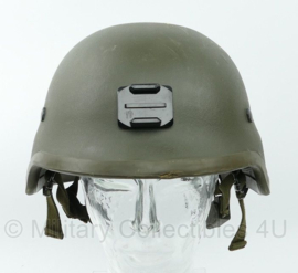 Defensie Ballistische helm M92 M95 met custom padded ACH Style liner en mount voorop - gedragen - origineel