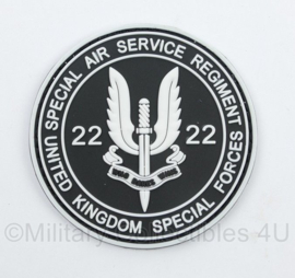 Britse leger United Kingdom Special Forces SAS Special Air Service Regiment 22 PVC embleem - met klittenband - diameter 8 cm - nieuw gemaakt