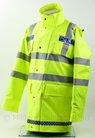 Britse Politie Police Hertfordshire Constabulary gevoerd fluor geel jack - Maat L -  origineel