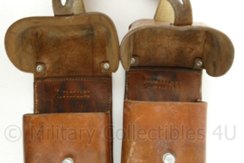 WO2 Zwitserse Sattler lederen double mag pouch voor LMG25 uit 1937 - origineel