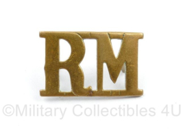 Britse RM Royal Marines shoulder title ENKEL - 3 x 2 cm - origineel