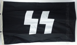 Waffen SS vlag - 150 x 90 cm - gestikte delen en dubbelzijdig (ook het zwart) - topkwaliteit