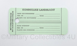KL vintage Plunjezak etiket - 12 x 5,5 cm - origineel