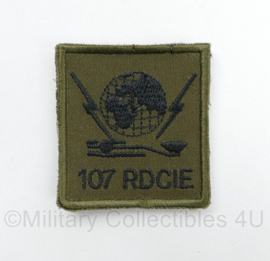 Defensie 107 RDCIE 107 Radio Company/Radiocompagnie borstembleem - met klittenband - 5 x 5 cm - origineel