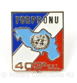 Franse FORPRONU 403 BSL speldje - diameter 2½ x 2 cm - origineel