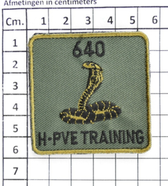 Klu luchtmacht  640 SQN H PVE TRAINING 640 Bewakingssquadron 640 squadron  borstembleem - met klittenband - 5 x 5 cm - origineel