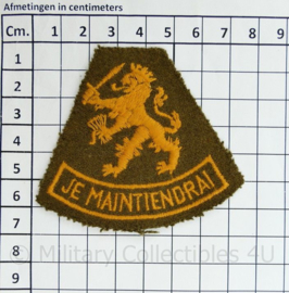 MVO mouwleeuw jaren 50 arm embleem Je Maintiendrai - 7,5 x 7 cm - origineel