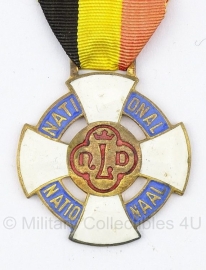 Belgische herinneringsmedaille van een bedevaart NDL = Notre Dames de Lourdes  1956 bronzen medaille - Origineel