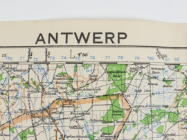 WO2 Britse War Office Stafkaart van Antwerpen uit 1945 - Schaal 1:100000 -  63 x 88 cm - origineel