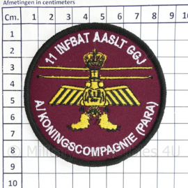 11 LMB Luchtmobiele Brigade Aalst GGJ A/Koningscompagnie (PARA) embleem - met klittenband - diameter 9 cm