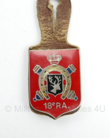 Belgische leger 18A 18de Regiment Artillerie borsthanger - 7 x 3 cm - origineel