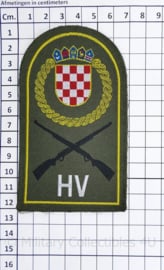 Kroatisch leger embleem  HV - 7,5 x 12 cm - origineel