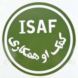 Defensie ISAF voertuig sticker - ongebruikt - diameter 28 cm - origineel