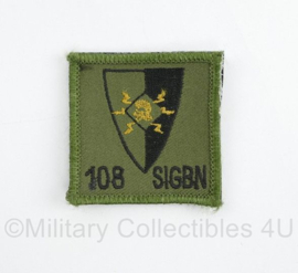 Defensie 108 SIGBN Signaal Bataljon borstembleem - met klittenband - 5 x 5 cm - origineel