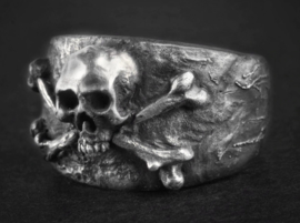 Brunswick Leibbataillon Ring Skull & Bones - size 7 tm. 10