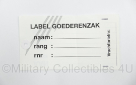 Defensie Label Goederenzak plunjezak - nieuw -  origineel