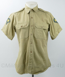 US Army Vietnam oorlog Shirt Man's Cotton  - rang Specialist - size 15,5 x 35  = NL maat 41 - gedragen - origineel