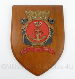 KM Koninklijke Marine KIM Koninklijk Instituut voor de Marine wandbord - 14 x 1,5 x 18,5 cm - origineel