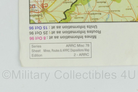 Mines Routes and ARRC Dispositions map Bosnie Banja Luka 1:600,00 - 89 x 63 cm - gebruikt - origineel