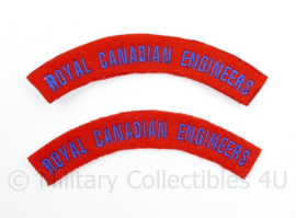 WO2 WW2 Royal Canadian Engineers shoulder title pair