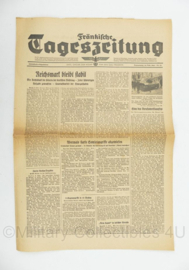 WO2 Duitse krant Frankische Tageszeitung nr. 34 10 februari 1944 - 47 x 32 cm - origineel