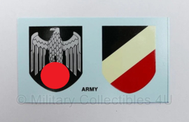 Heer / Wehrmacht decal paar - Adelaar(grijs) en schild