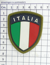 Italia embleem Italiaanse leger - met klittenband - 7,5 x 6 cm. - origineel