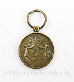 Miniatuurversie Juliana periode Trouwe dienst medaille -16 MM - origineel