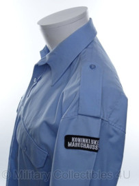 KMAR Koninklijke Marechaussee overhemd lichtblauw met straatnamen  - huidig model - korte mouw - maat 50 = 3xl - origineel