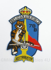 Belgische Luchtmacht Belgian Air Force 78 B Just Try Buster embleem - 14 x 9 cm - origineel