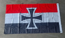 WO2 Duitse vlag met ijzeren kruis polyester - 150 x 90 cm - replica