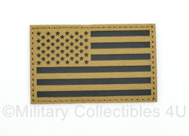 Amerikaanse leger infrarood patch - Coyote - met klittenband - Amerikaanse vlag - 5 x 8 cm