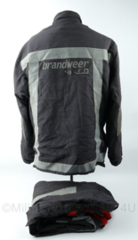 Nederlandse Brandweer Uitrukpak jas en broek donkerblauw met reflectie - huidig model - maat 27 - gedragen - origineel