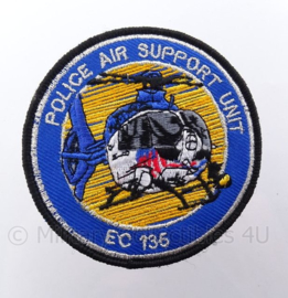 Nederlandse Politie Air Support Unit "EC 135" embleem -  met klittenband - diameter 9 cm