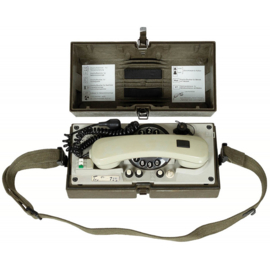 Vintage grappige telefoon in koffertje met schouderband - origineel