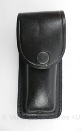 Politie of Kmar lederen koppel houder -  6,5 x 4 x 14,5 - zwart - origineel