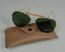 US Air Force zonnebril met hoes - Groen glas