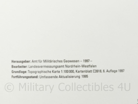 Duitse militaire kaart Minden - 1 : 100.000 - 74 x 56 cm - origineel
