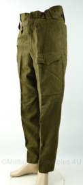 Battledress trouser MVO net naoorlogs - maat 46 t/m 49 3/4 - WO2 Canadees model