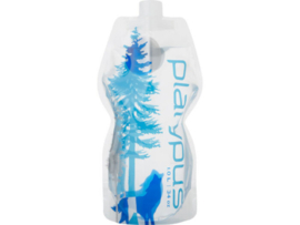 PLATYPUS SoftBottle "Wild Blue" with Push-Pull Cap - Oprolbare drinkfles 1 liter - nieuw in verpakking