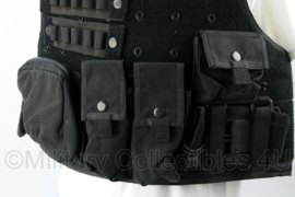 KCT Korps Commandotroepen en DSI Dienst Speciale Interventies modulair vest met tassen zwart - TSI Tactical System International California USA - origineel