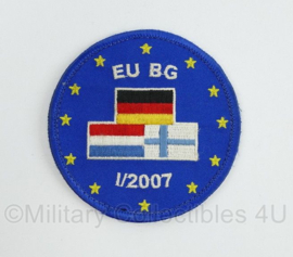 Defensie embleem klittenband EU BG 2007 EU Battlegroup - met klittenband - diameter 8 cm - origineel