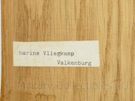 Wandbord Marine Vliegkamp Valkenburg  "Ne Lacessiveres Me"  - 18,5 x 14,5 x 1 cm - origineel