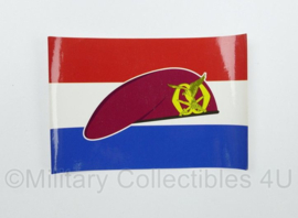 KL Nederlandse leger LUMBL Luchtmobiele Brigade sticker Nederlandse vlag - 10,5 x 7 cm - origineel