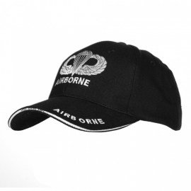 Baseball cap - black - airborne and jumpwing