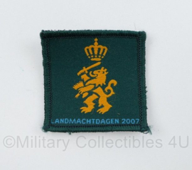 KL Nederlandse leger Defensie Landmachtdagen 2007 borstembleem - met klittenband - 5 x 5 cm - origineel