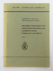 KL Landmacht en KLu Luchtmacht instructie reglement voor de militaire ambtenaar - VS 2-1498 - afmeting 22 x 16 cm - origineel