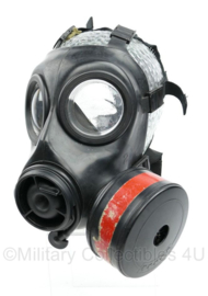 KL Nederlandse leger AMF12 gasmaskerset met oefenfilter (tegen traangas) en gevechtsfilter (tht 2029) met woodland tas - maat 2 = middel - origineel